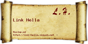 Link Hella névjegykártya